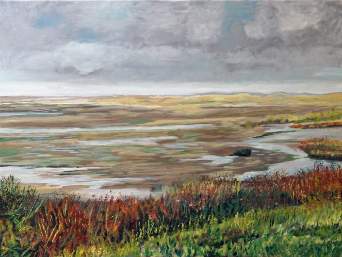 Terschelling - noordsvaarder, groene strand - Olieverf - Pieter Broertjes