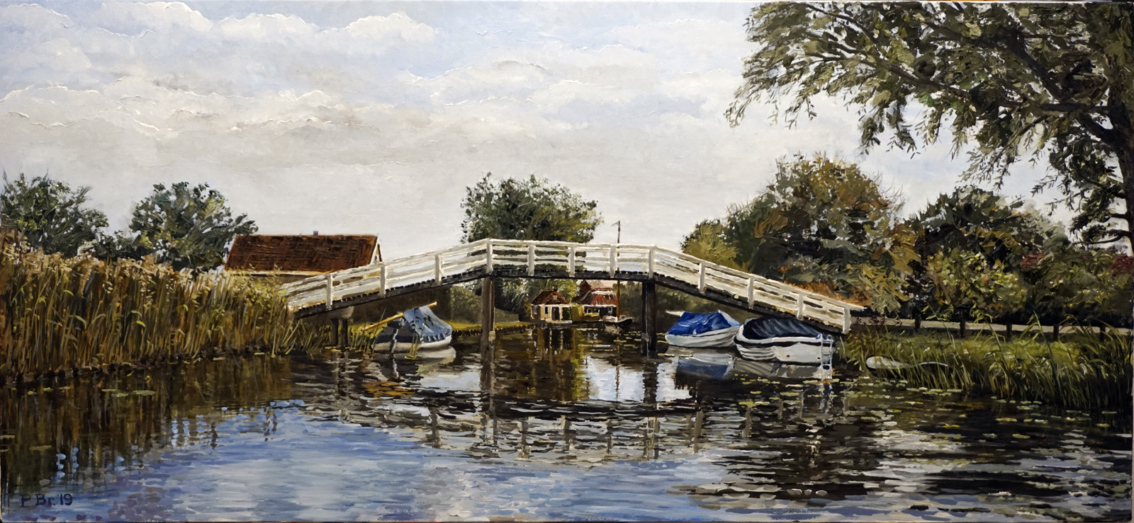 Molkwerum - Molkwar - Friesland - Impressie in Olieverf - Pieter Broertjes