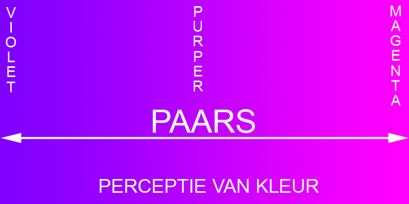Perceptie van Kleur - Paars Spectrum - Violet - Purper - Magenta