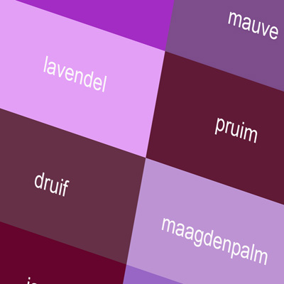 Embryo charme Conjugeren Paars-Purper-Violet-Magenta ... wat is het verschil? - Het Palet